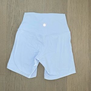 LULULEMON ALIGN BIKER SHORTS BLUE LINEN SIZE 2